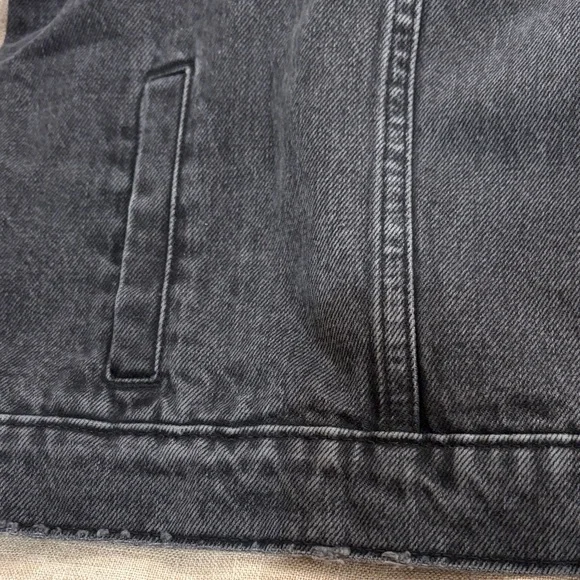 Mango Black Pocketed Denim Jacket/NWT/XXL - Picture 10 of 15